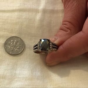 David Yurman Wheaton Petite Black Onyx Diamonds